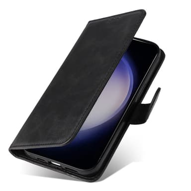 SKALO Samsung S24+ PU-nahkainen Lompakkokotelo - Musta