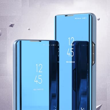 SKALO Samsung S24 Clear View Mirror Lompakko - Hopea