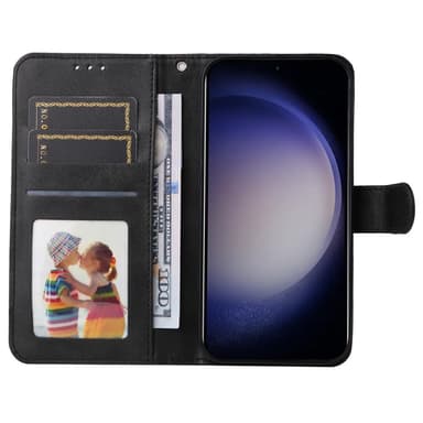 SKALO Samsung S24 PU-nahkainen Lompakkokotelo - Musta