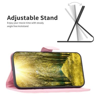 SKALO Samsung A05s 4G BINFEN COLOR Tikattu Lompakko - Pinkki