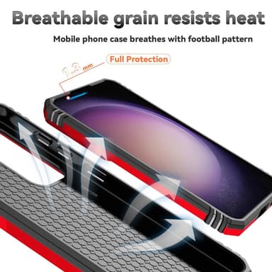 SKALO Samsung S24 Armor hybridi metallirengas kameran liukusäädin - Punainen