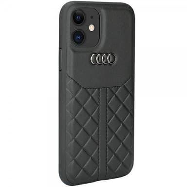 Audi iPhone 12/iPhone 12 Pro Kuori Genuine Leather Case Musta