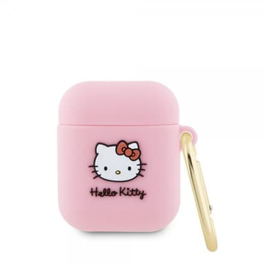 Hello Kitty AirPods 1/2 Kuori Liquid Silicone Vaaleanpunainen