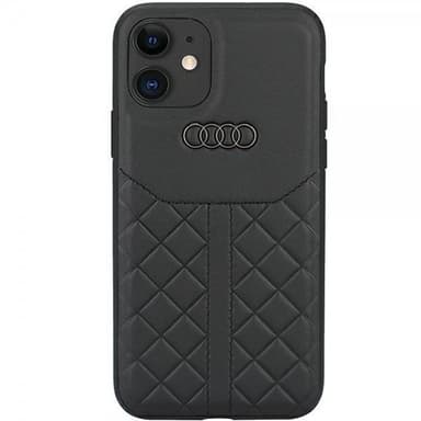 Audi iPhone 12/iPhone 12 Pro Kuori Genuine Leather Case Musta