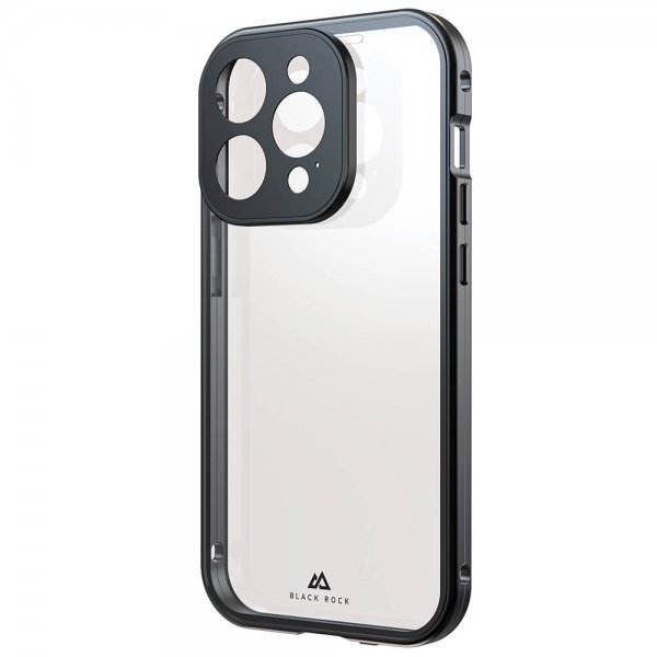 Black Rock iPhone 15 Pro Kuori 360 Glass Läpinäkyvä Musta