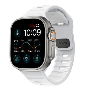 NOMAD Apple Watch 42/44/45mm/Apple Watch Ultra Ranneke Sport Band Valkoinen