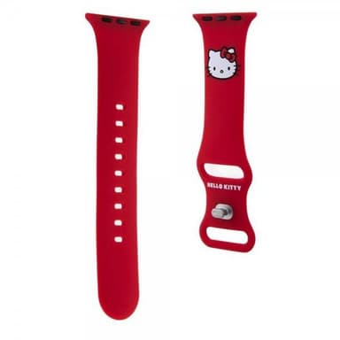 Hello Kitty Apple Watch 38/40/41mm Ranneke Liquid Silicone Punainen