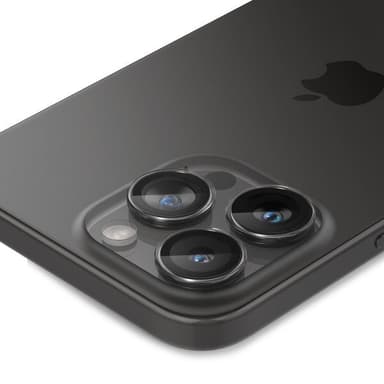 Spigen iPhone 14/15 Pro/iPhone 14/15 Pro Max Kameran linssinsuojus GLAS.tR EZ Fit Optik Pro Crystal Clear 2-pakkaus