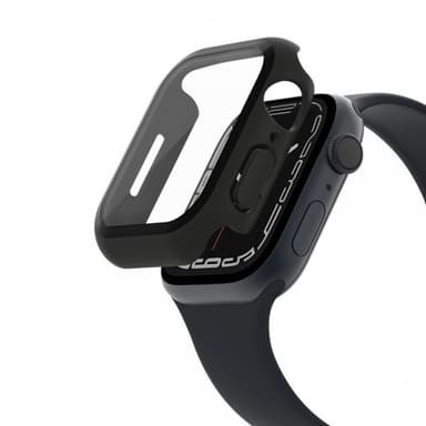 Belkin Apple Watch 44/45mm Skal med Näytönsuoja ScreenForce TemperedCurve 2-in-1 Svart