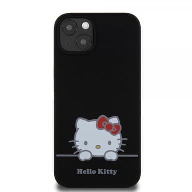 Hello Kitty iPhone 13 Kuori Liquid Silicone Musta