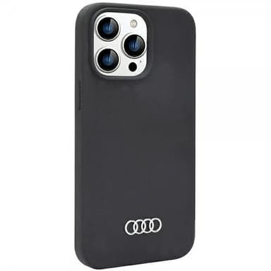 Audi iPhone 14 Pro Max Kuori Silikoni Musta