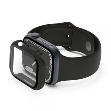 Belkin Apple Watch 44/45mm Skal med Näytönsuoja ScreenForce TemperedCurve 2-in-1 Svart