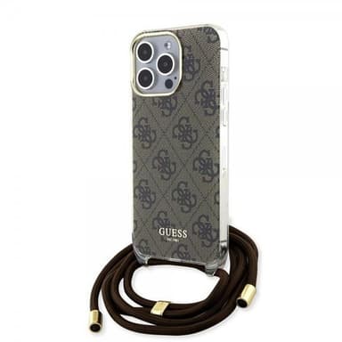 Guess iPhone 15 Pro Max Kuori Crossbody Cord Ruskea