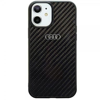 Audi iPhone 11 Kuori Carbon Fiber Musta