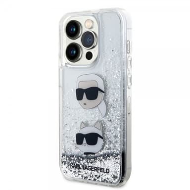 Karl Lagerfeld iPhone 15 Pro Kuori Liquid Glitter Karl & Choupette Hopea