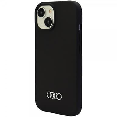 Audi iPhone 15 Kuori Silikoni Musta