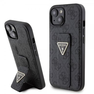 Guess iPhone 15 Kuori Grip Stand Function Musta