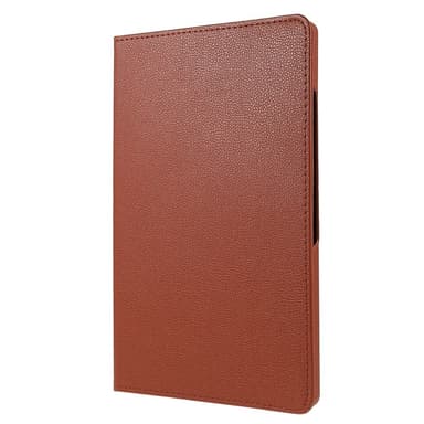 SKALO Samsung Tab A9+ 360 Litchi Suojakotelo - Ruskea