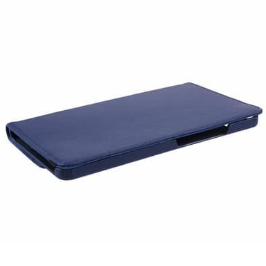 SKALO Samsung Tab A9 360 Litchi Suojakotelo - Tummansininen