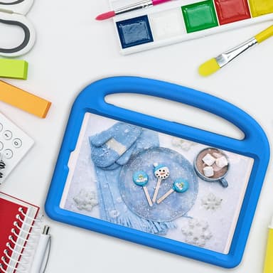 SKALO Samsung Tab A9 Lapsikuori kahvalla ja jalustalla - Sininen