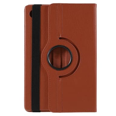 SKALO Samsung Tab A9+ 360 Litchi Suojakotelo - Ruskea