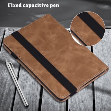 SKALO Samsung Tab A9+ PU-nahkainen Lompakkokotelo - Ruskea