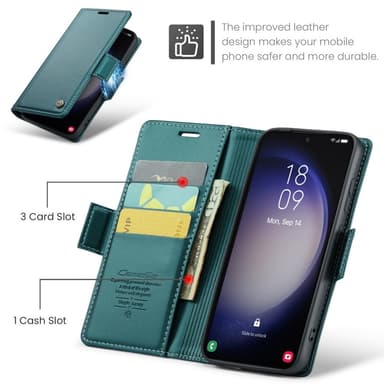 CASEME Retro Lompakkokotelo Samsung Galaxy S24
