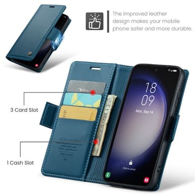 CASEME Retro Lompakkokotelo Samsung Galaxy S24