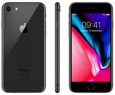 iPhone 8 64 GB (tähtiharmaa)