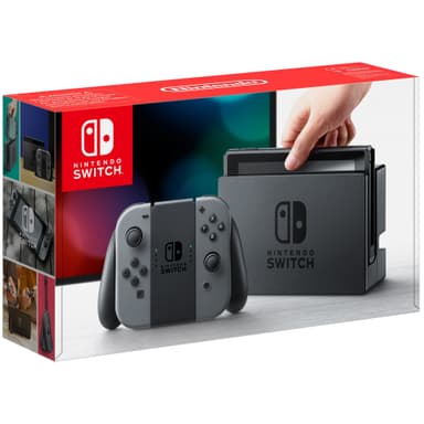 Nintendo Switch pelikonsoli + Joy-Con ohjain (harmaa)