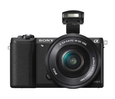 Sony Alpha A5100 järjestelmäkamera + 16-50 mm (musta)