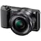 Sony Alpha A5100 järjestelmäkamera + 16-50 mm (musta)