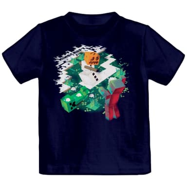 Lasten Minecraft t-paita - Lumisota (musta) (5-6v)