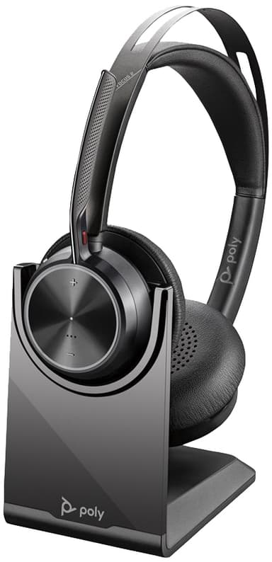 HP Poly Voyager Focus 2 kuulokkeet USB-C + latausteline