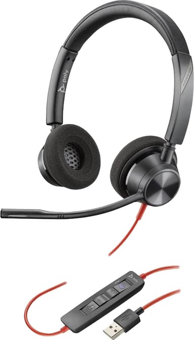 HP Poly Blackwire 3325 MS Teams kuulokemikrofoni USB-A