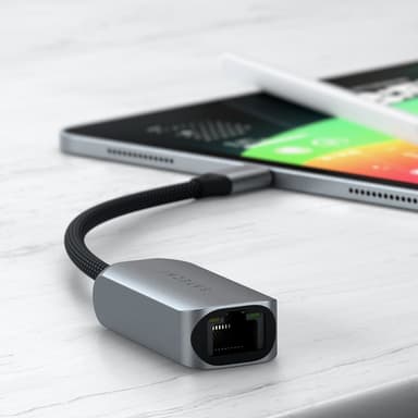 Satechi USB-C - Ethernet kaapeli (harmaa)