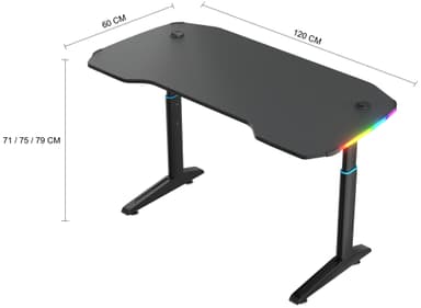 Piranha Base 120 RGB pelipöytä