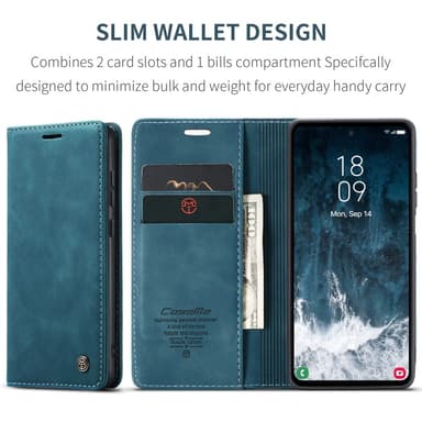CASEME Retro Lompakkokotelo Samsung Galaxy S23 FE