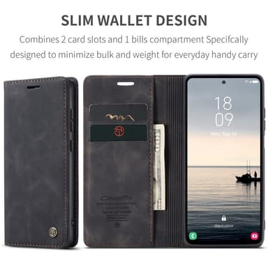 CASEME Retro Lompakkokotelo Samsung Galaxy S23 FE