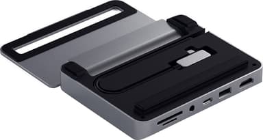 Satechi iPad Pro hubi tabletille (harmaa)