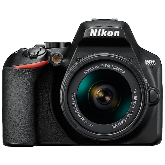 Nikon D3500 digitaalikamera + AF-P DX Nikkor 18–55 mm zoomiobjektiivi