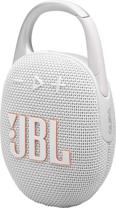 JBL Clip 5 kannettava kaiutin (valkoinen)