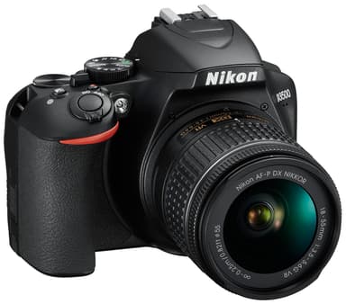 Nikon D3500 digitaalikamera + AF-P DX Nikkor 18–55 mm zoomiobjektiivi