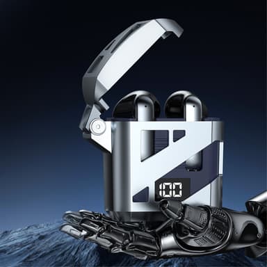 Cool Mecha Style In-Ear Bluetooth-kuulokkeet langattomat kuulokkeet - Sininen