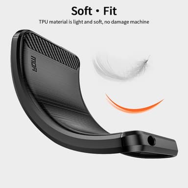 MOFI Motorola Moto G14 Hiilikuitu Tekstuuri Kuori Harjattu - Musta