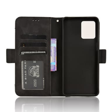 Motorola Moto G14 useita korttipaikkoja puhelimen lompakkokotelo - musta