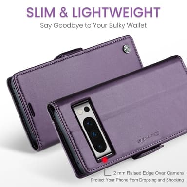 CASEME Retro Lompakkokotelo Pixel 8 Pro