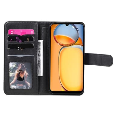 SKALO Xiaomi Redmi 13C 4G 10-lokeroa Lompakkokotelo - Musta