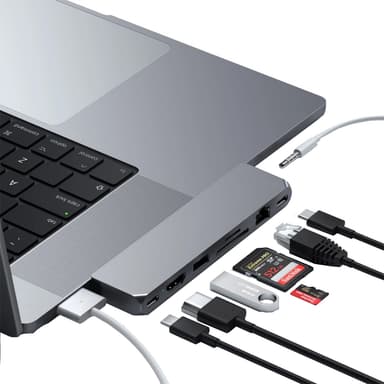 Satechi Pro Max USB-C hubi (harmaa)
