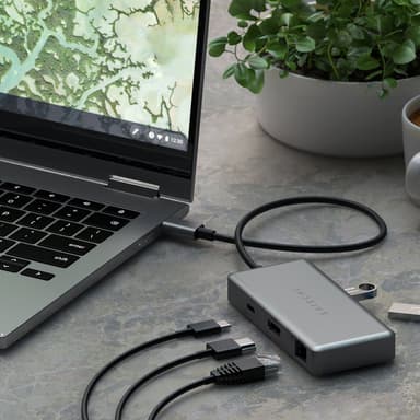 Satechi Multiport USB-C Chromebook hubi (harmaa)